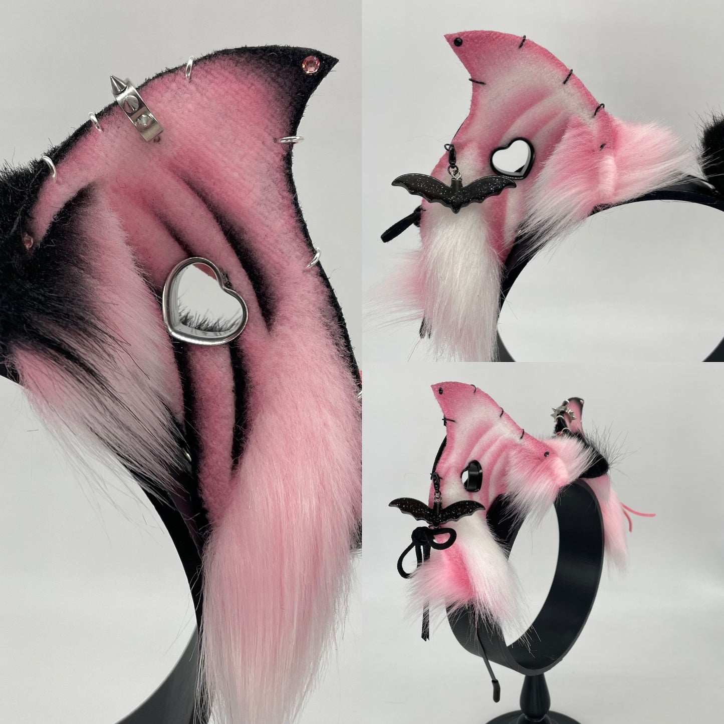 Corset Baby Bat ears- Pink Pastel Goth