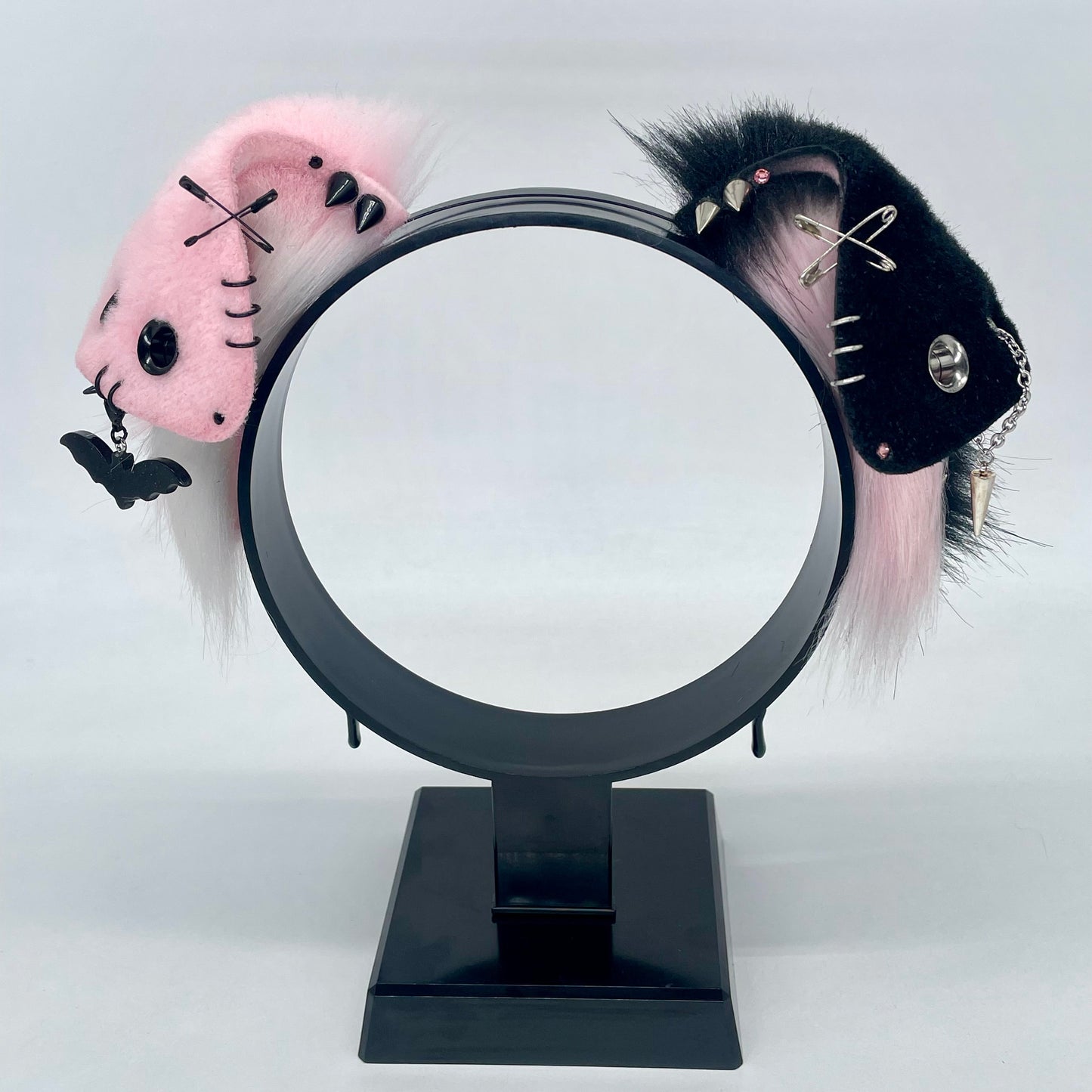 Punk Pup Set- Pink & Black Mismatch