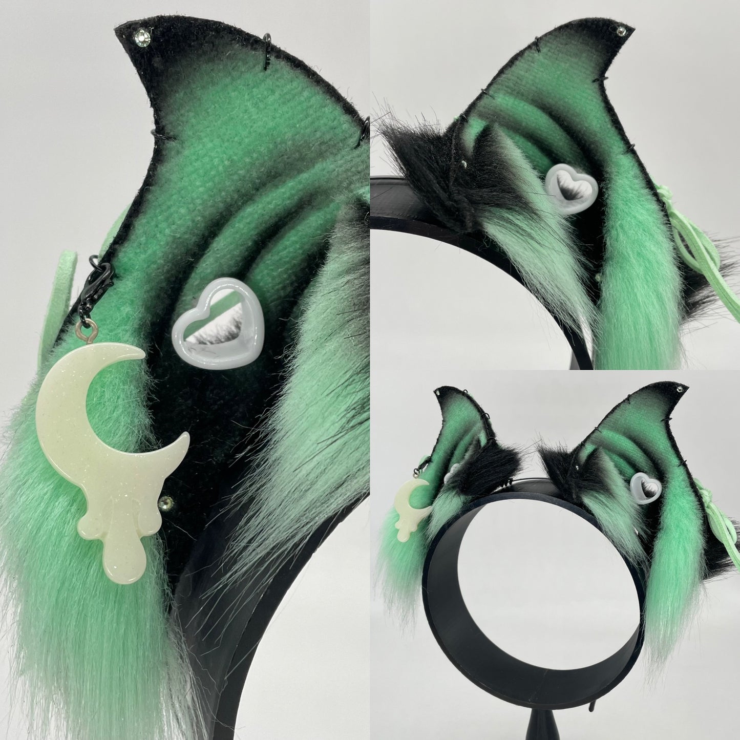 Corset Baby Bat ears- Mint & Black