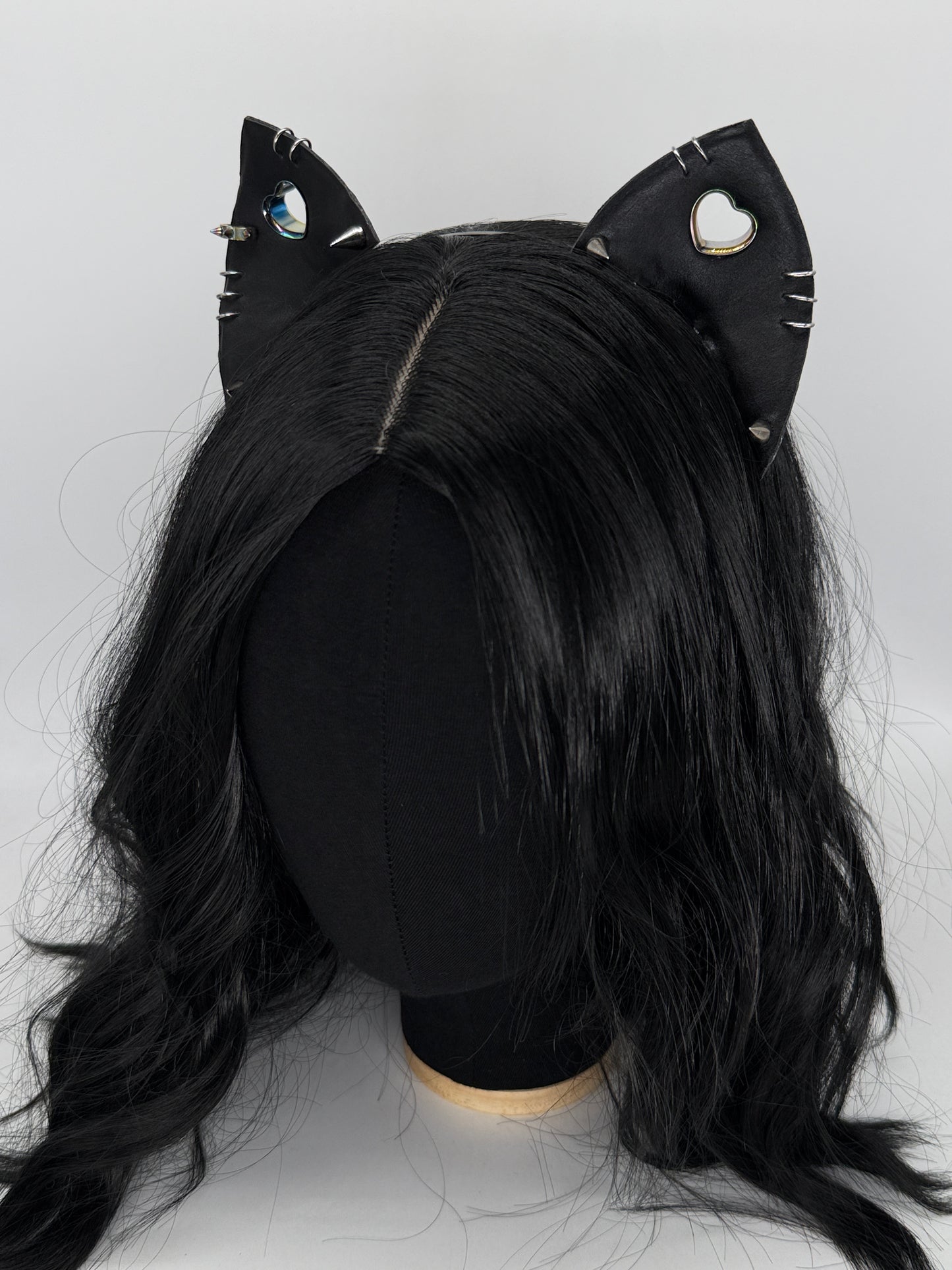 Black Punk Kitten Ears (Faux leather)