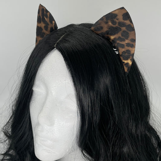 Cheetah Kitten Ears (Faux leather)
