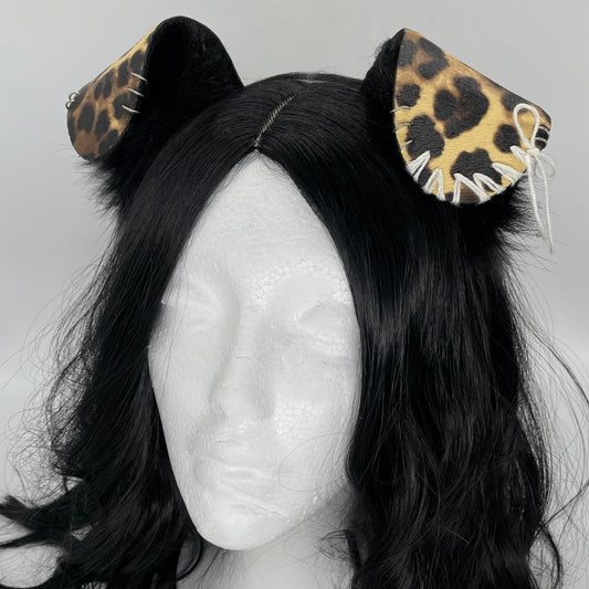 Cheetah Puppy Ears (Pleather & Fur)