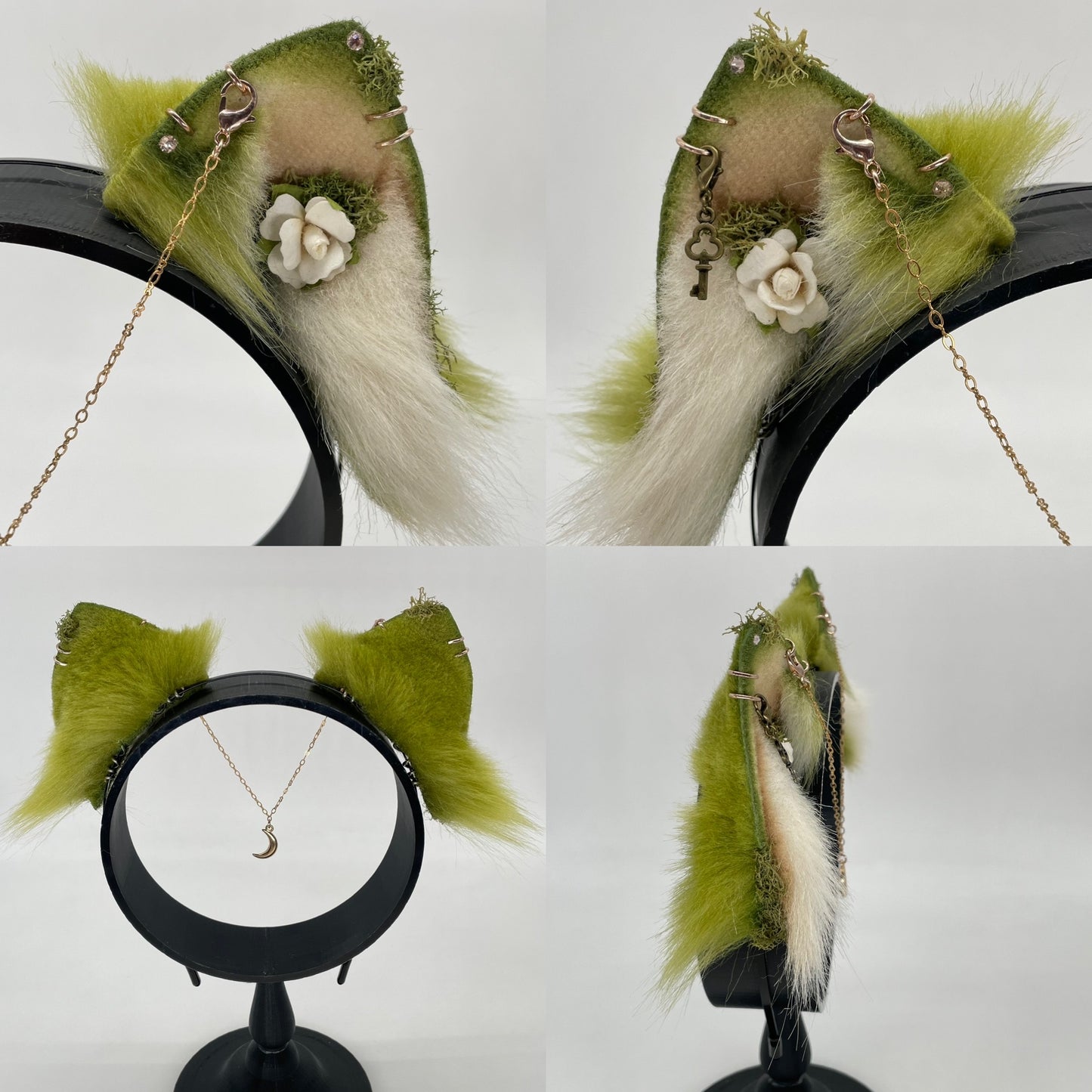 Olive & Ivory Kitten ears