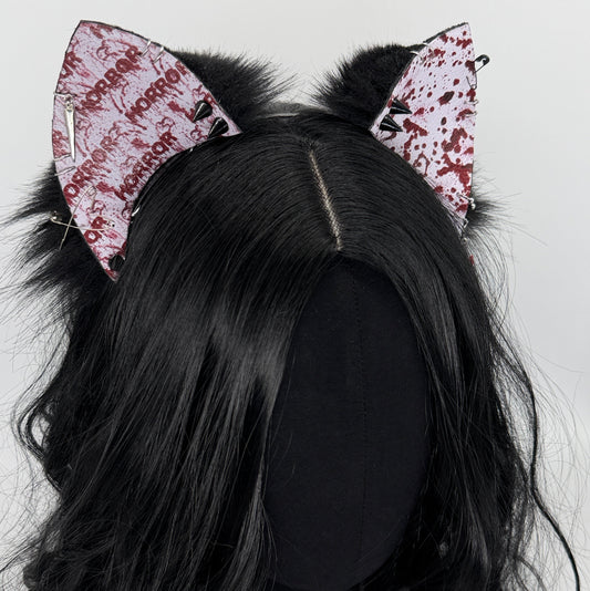 Horror Cat Ears (Faux leather & fur)