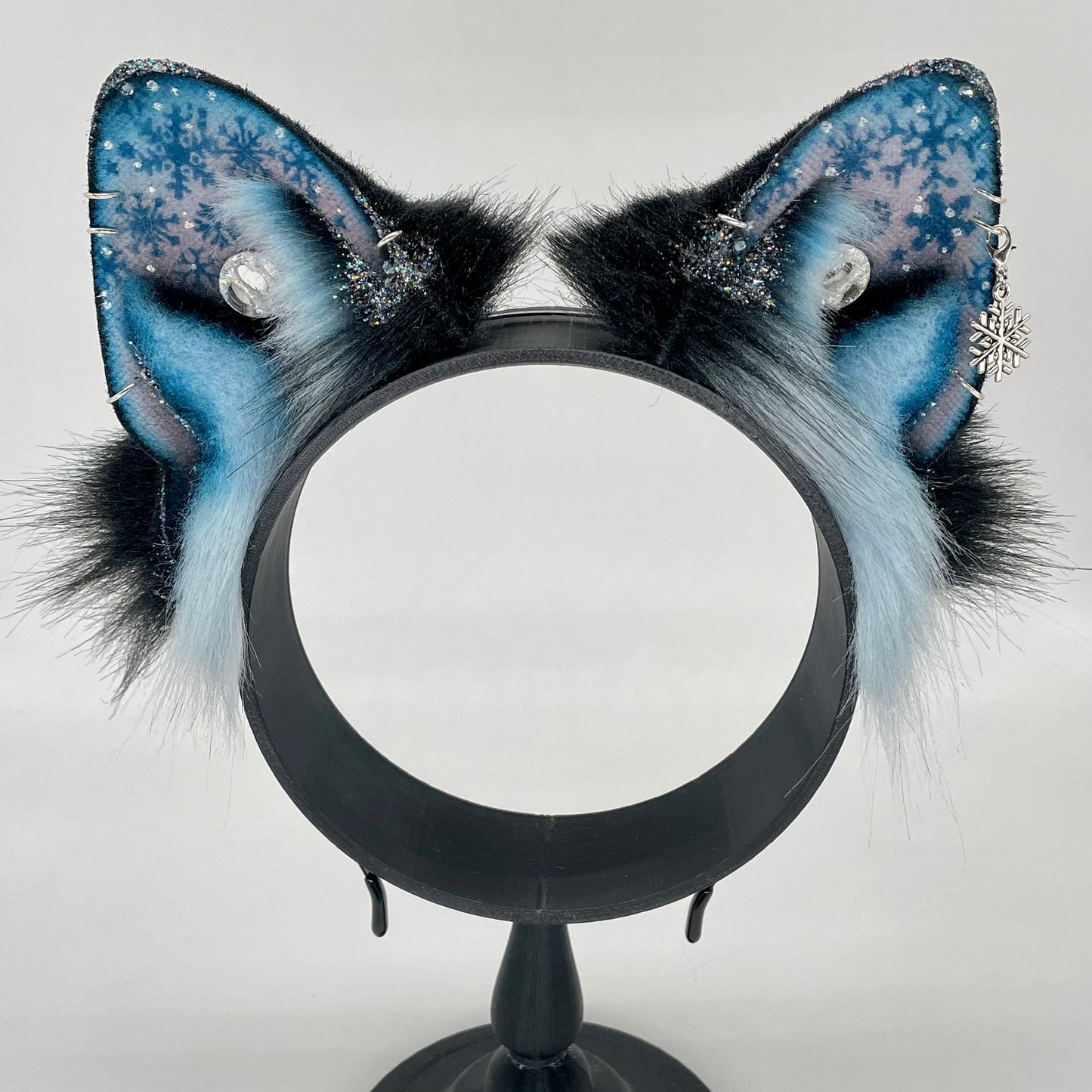 Snowy Night Alaskan Malamute ears