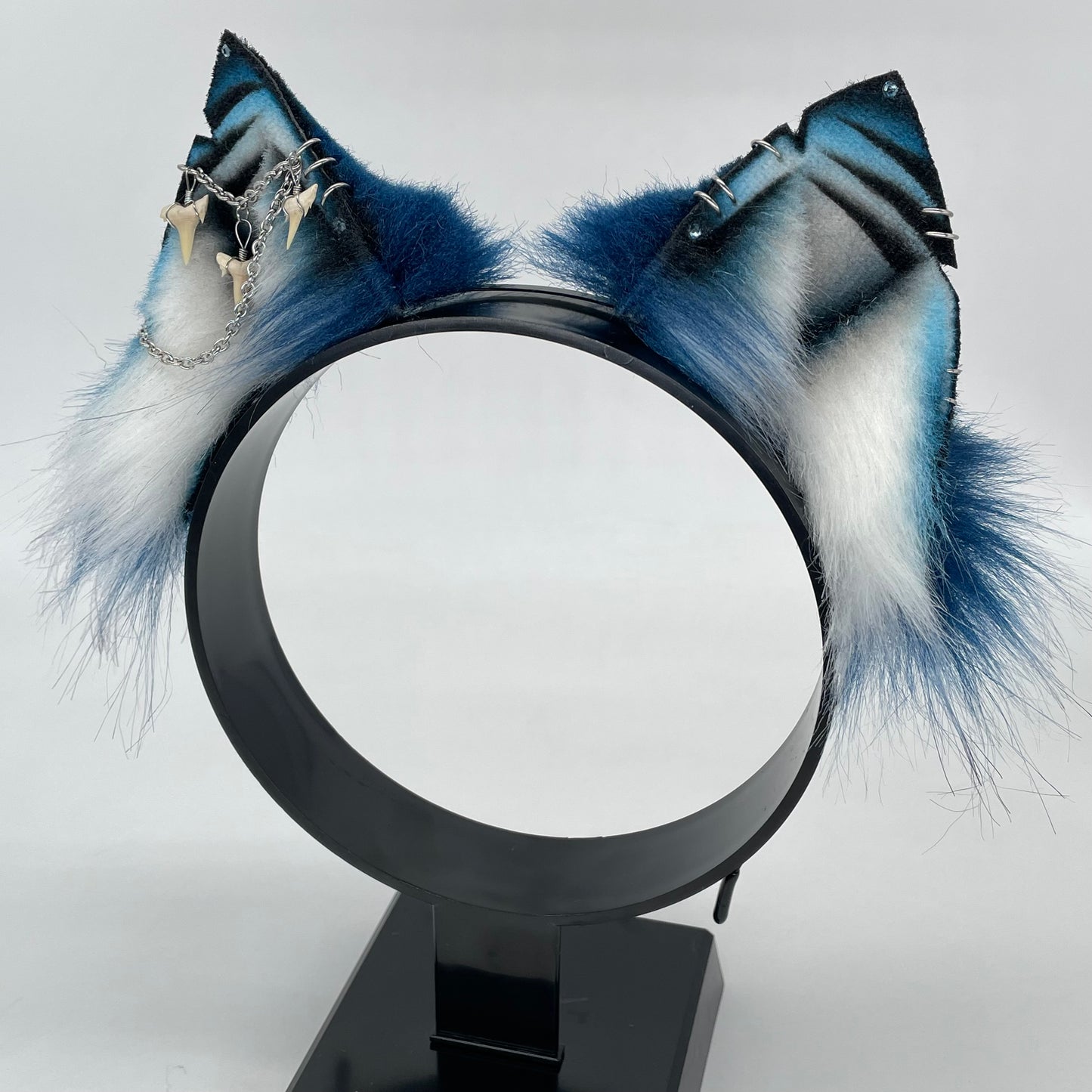 Blue Shark Ears (Pointed Fox Kit Shape)