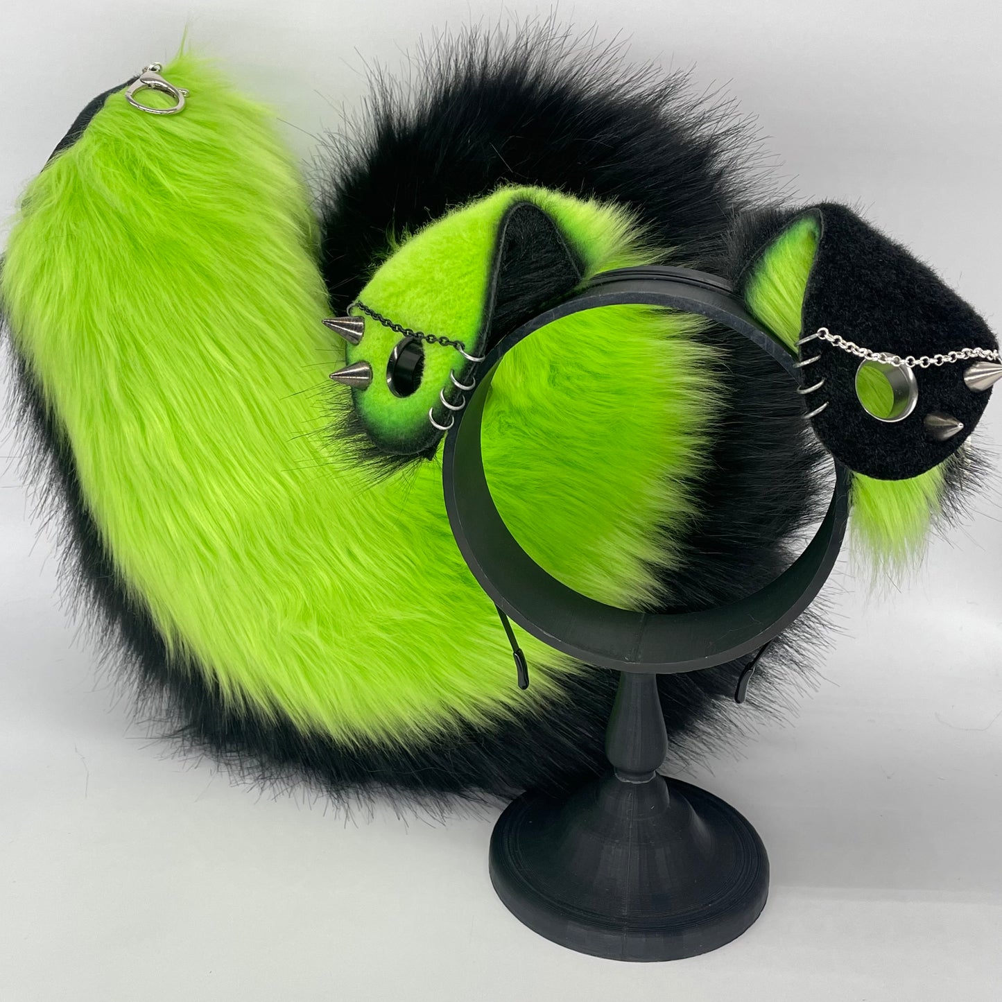 Punk Puppy Set- Black & Lime