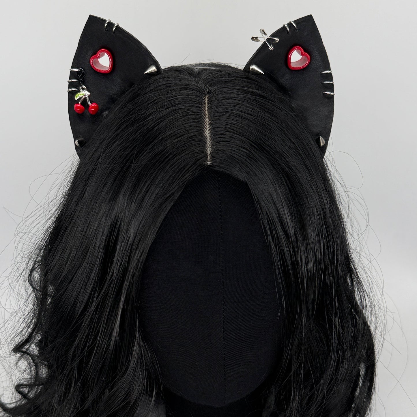 Cherry Bomb- Black Kitten Ears (Faux leather)