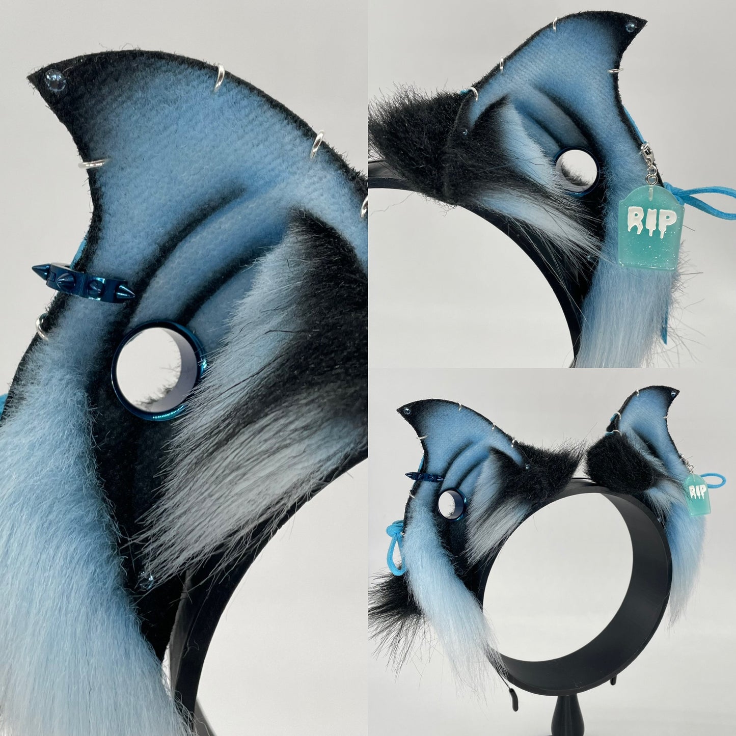 Corset Baby Bat ears- Blue & Black