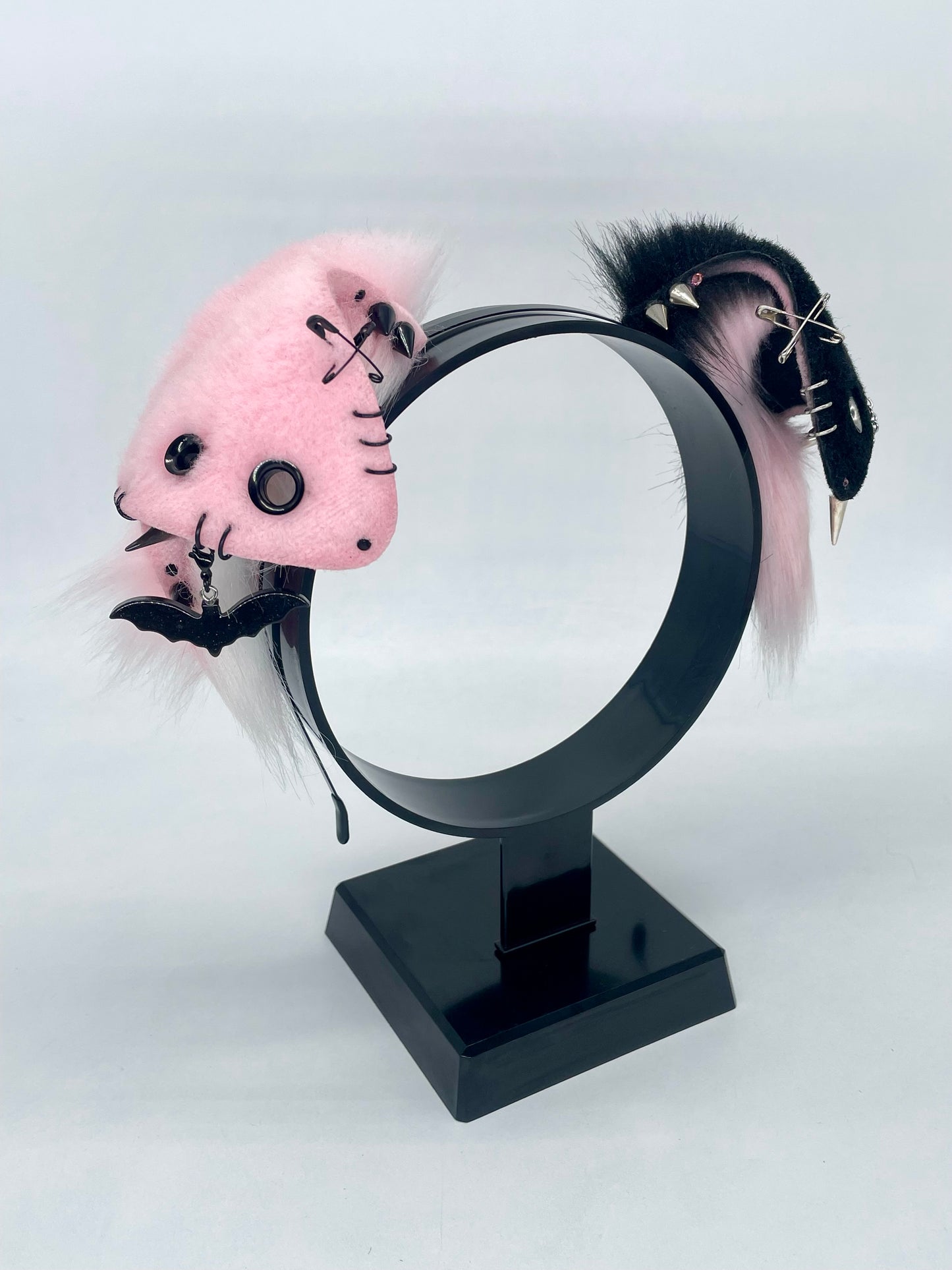 Punk Pup Set- Pink & Black Mismatch
