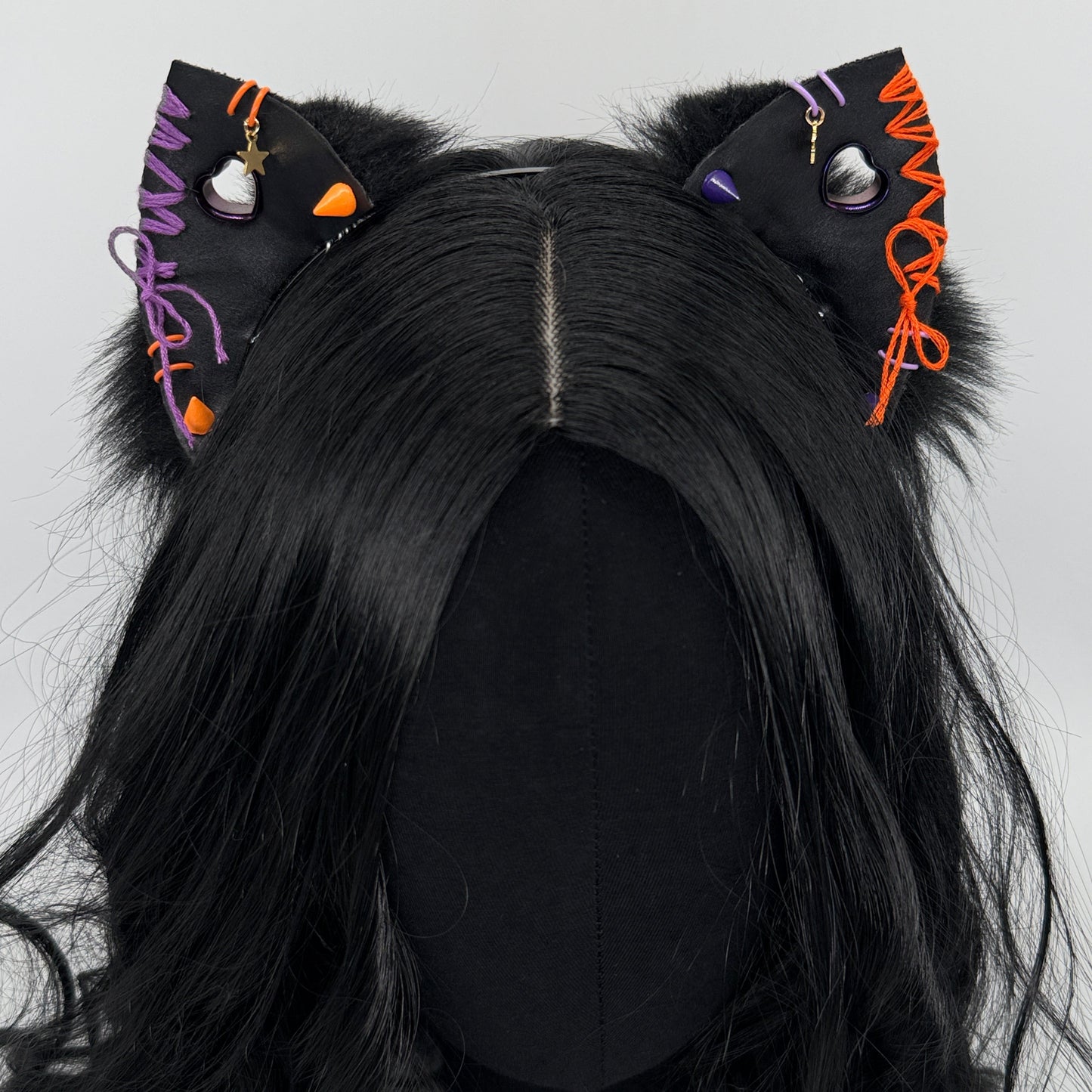 Leather & Laced- Halloweentown Kitten Ears (Faux leather & fur)