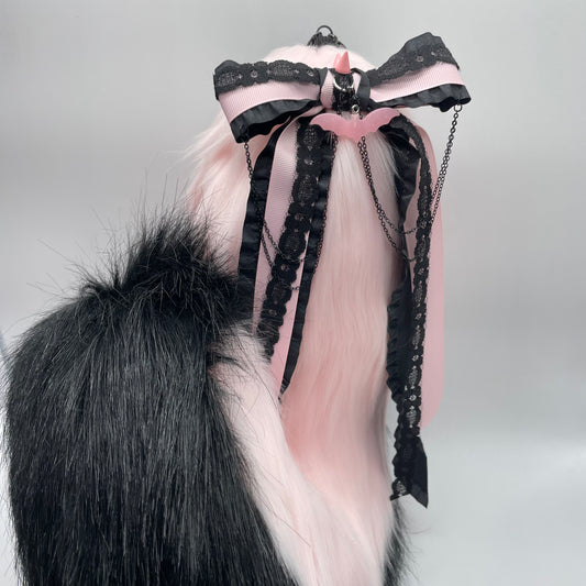 Pink puppy tail/bow