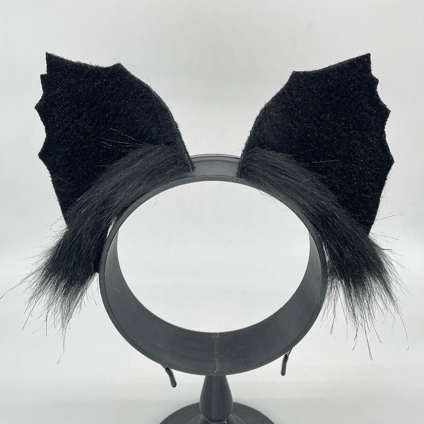 Wednesday cat ears- all black/tufts